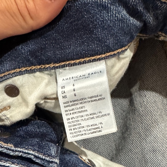 American Eagle Outfitters Distressed Denim Shorts - Blue - Picture 3 of 6